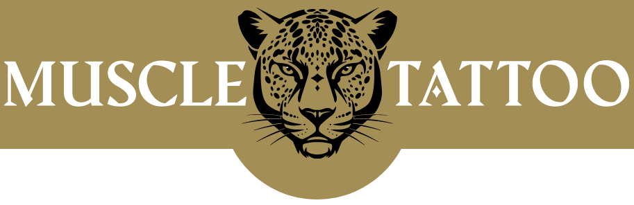 Muscle Tattoo Logo Gold
